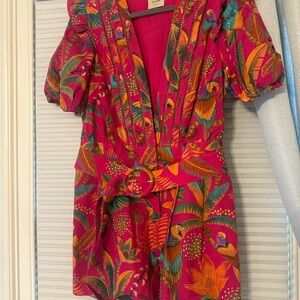 FARM Rio Vibrant Pink Tropical Jumpsuit